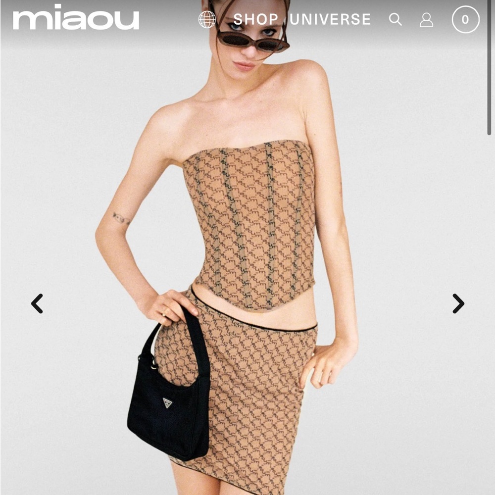 Miaou Peri Corset Nude Monogram size XS